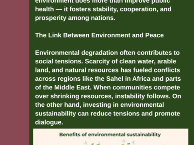 Greener Environment Sustainability for peace and prosperity