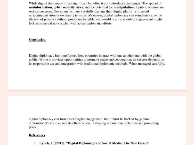 The Impact Of Digital Diplomacy on IR