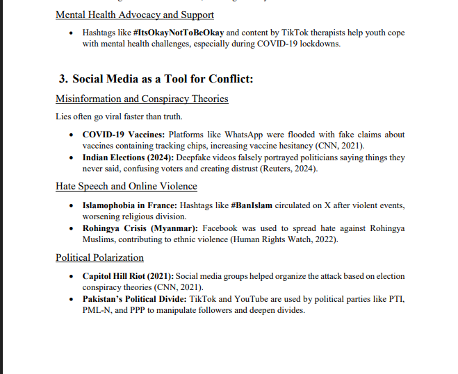 Social Media as a Tool for Peace or Conflict: A Double-Edged Sword