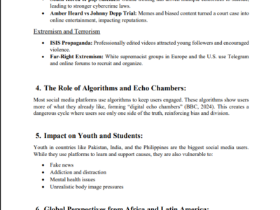Social Media as a Tool for Peace or Conflict: A Double-Edged Sword